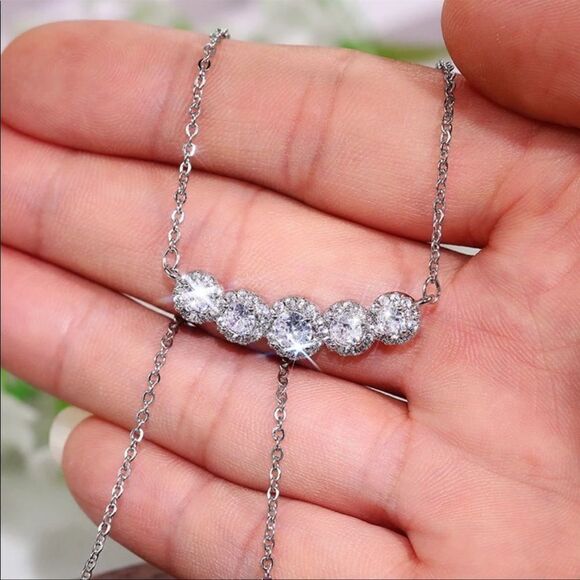 The Smith Cubic Zirconia and 925 Silver Pendants Necklace - Picture 6 of 12